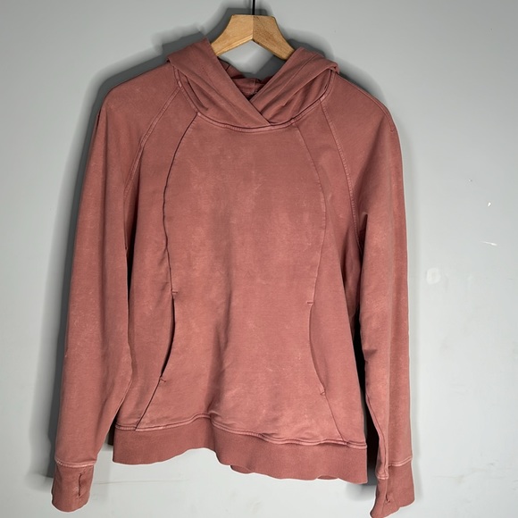 Lululemon Scuba Pullover Hoodie Mauve Washed Quicksand Size 10 - Picture 3 of 9